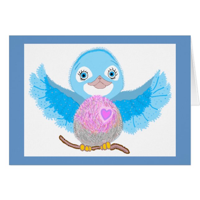 Oiseau bleu de bonheur (Devant horizontal)