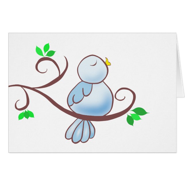 Oiseau bleu heureux (Devant Horizontal)
