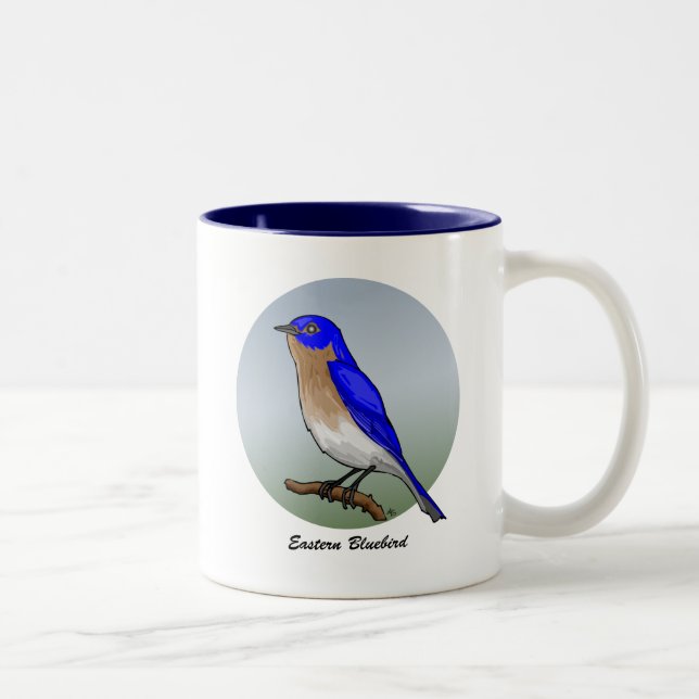 Oiseau bleu oriental rev.2.0 Mousepads et tasses (Droit)