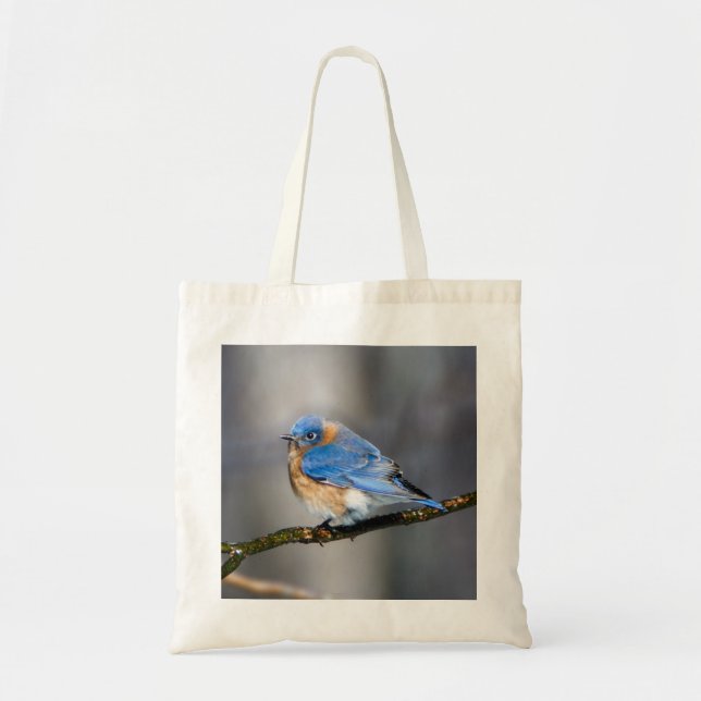 Oiseau bleu oriental sur le sac fourre-tout à (Devant)