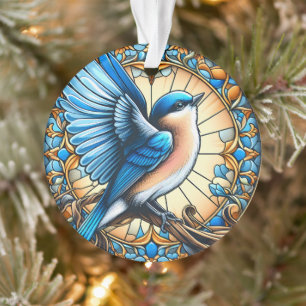 Oiseau bleu vif perché sur du verre tendu