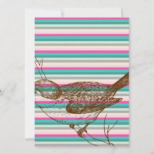 oiseau branche animaux nature motif coloré art