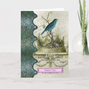 Oiseau ~ Carte de remerciements