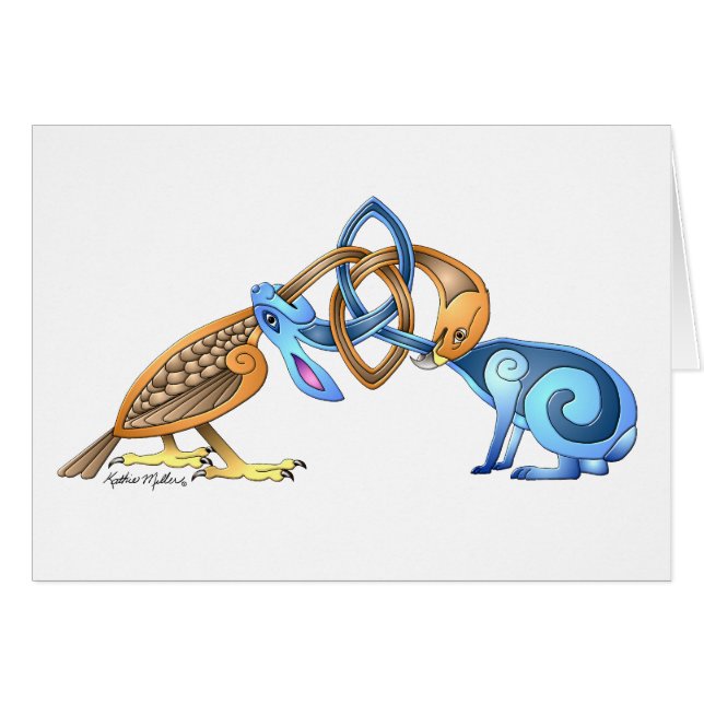 Oiseau celte et lapin (Devant horizontal)