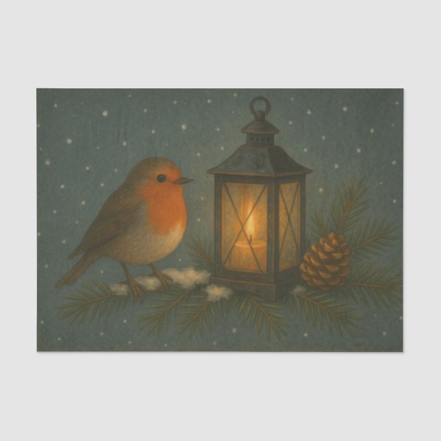 Oiseau chanteur avec papier de soie à lanterne cha (Recto)