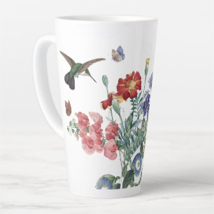 Oiseau-colibri Papillon du jardin Fleur Mug latte