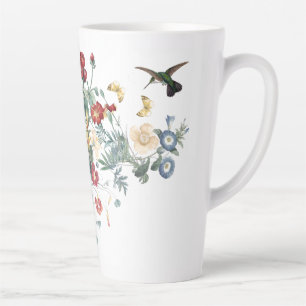 Oiseau-colibri Papillon du jardin Fleur Mug latte
