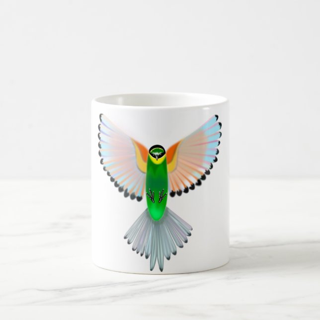 Oiseau coloré peinture volante Mug (Centre)