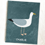 Oiseau côtier de Mouette Personnalisé<br><div class="desc">Une mouette coquine debout au bord de l'océan. Parfait pour ceux qui aiment les oiseaux côtiers. Modifiez le nom pour personnaliser. Art original de Nic Squirrell.</div>