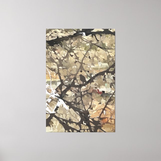 Oiseau dans la toile étirée de l'arbre Imprimer (Recto)