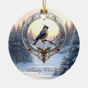 Oiseau dans un ornement de Noël