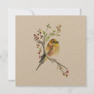 Oiseau d'aquarelle Goldfinch