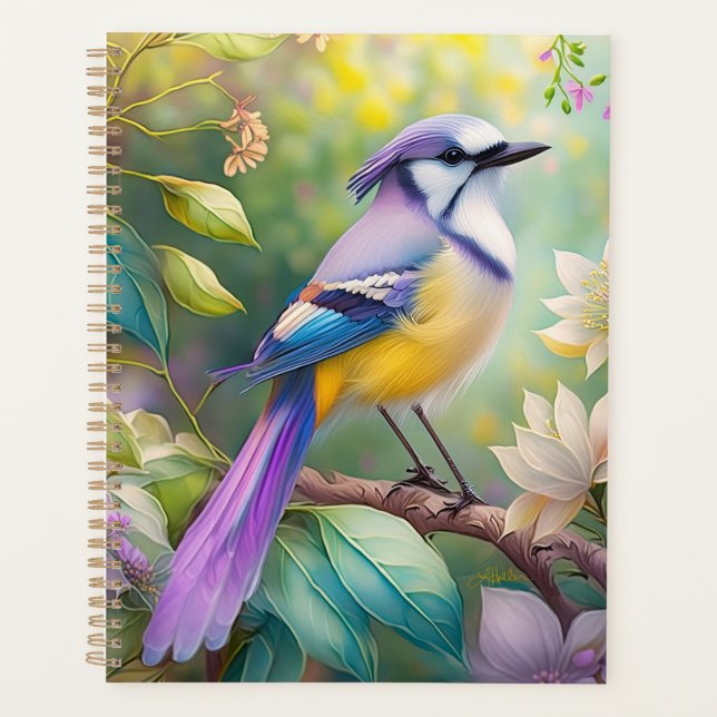 Oiseau de fantaisie Geai Violet Touffeté (Devant)