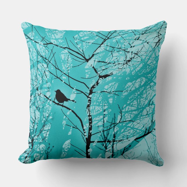 Oiseau de mer dans la branche d'arbre Oreiller à l (Recto)