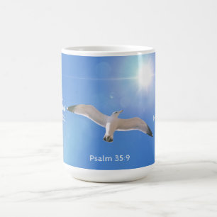Oiseau de mer Psaume Bible Verse Beach Mug Cup