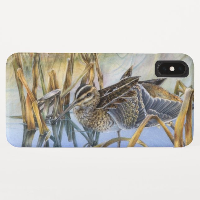 Oiseau de neige art hivernal matin coque iphone (Dos (Horizontal))