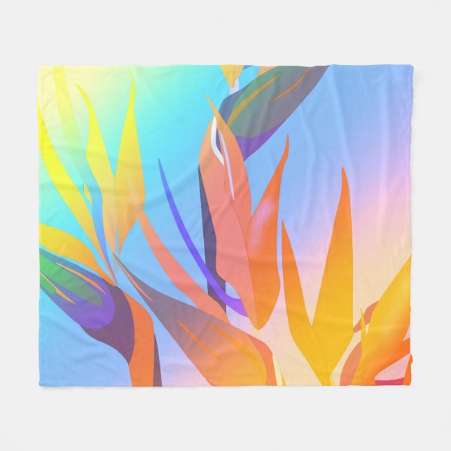 Oiseau de paradis Couverture polaire (Devant (Horizontal))