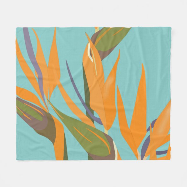 Oiseau de paradis Couverture polaire (Devant (Horizontal))