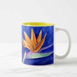 Oiseau de Paradise Fleur Art Peinture Mug ou Coupe