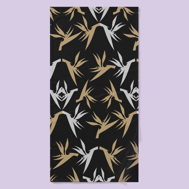 Oiseau de Paradise Flower Fabric Imprimer (Serviette de bain)