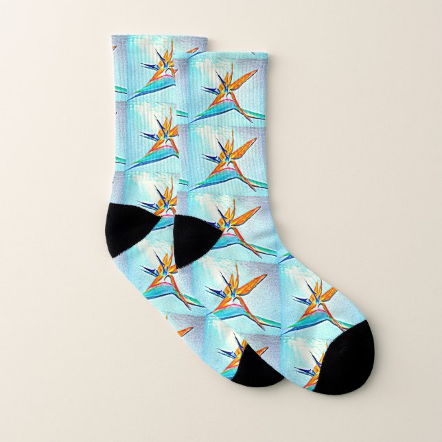Oiseau de Paradise Unisex Chaussettes (Paire)