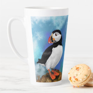 Oiseau de Puffin de l'Atlantique Mug latte