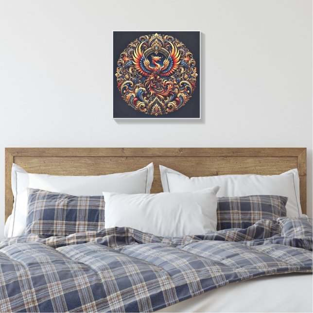 Oiseau d'or luxe toile Imprimer mur d'art (Insitu(Chambre))