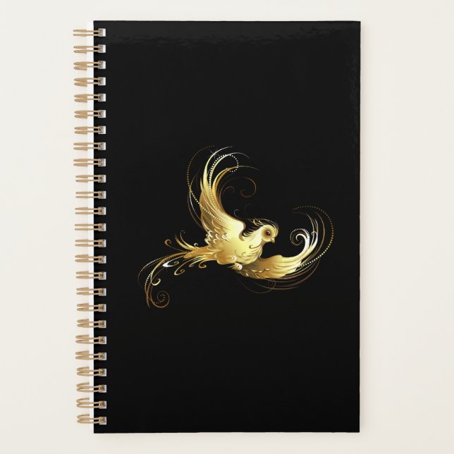 Oiseau d'or sur Arrière - plan noir (Devant)