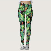Oiseau du Paradis dans la Jungle Leggings tropicau