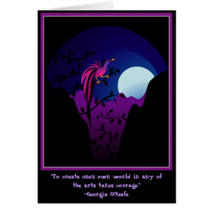 Oiseau du paradis éclairé par la lune