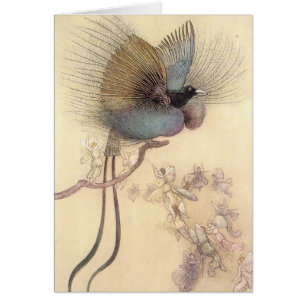 Oiseau du paradis par la carte de Warwick Goble