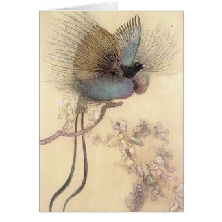 Oiseau du paradis par la carte de Warwick Goble