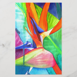 Oiseau du Paradis Strelitzia fleur art tropical
