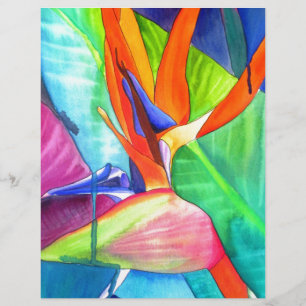 Oiseau du Paradis Strelitzia fleur art tropical
