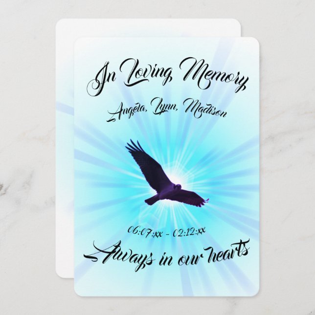 Oiseau en flammes, dans la mémoire d'amour (Devant / Derrière)