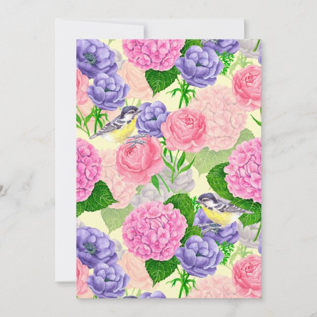 Oiseau et fleurs (Devant)