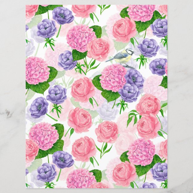 Oiseau et fleurs (Devant)