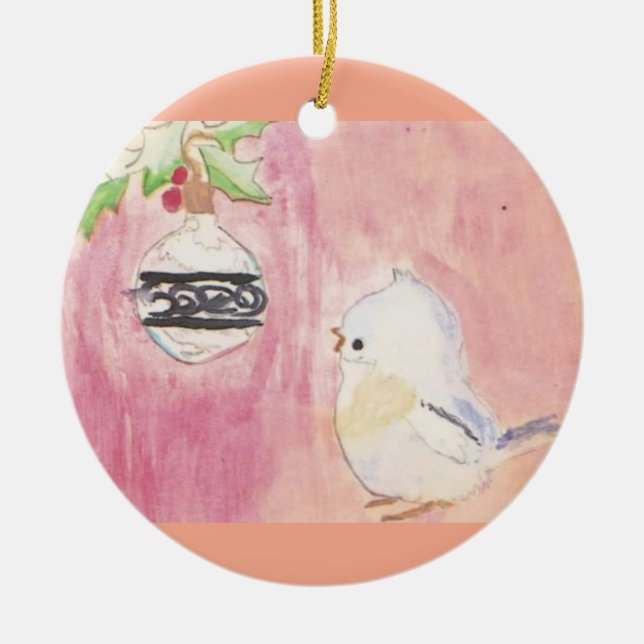 Oiseau et ornement de Noël (Devant)