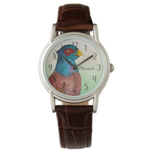 Oiseau faisan Aquarelle Montre Peinture