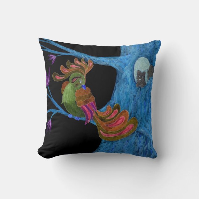 Oiseau Fantastique - Nuit & Jour - Oreiller Révers (Recto)