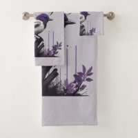 Oiseau gracieux et Feuilles pourpres | La palette