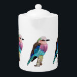 Oiseau lilas de rouleau de Breasted<br><div class="desc">Oiseau lilas en pastel-coloré réaliste de rouleau de Breasted (d'Afrique),  peint dans la couleur pour aquarelle.</div>