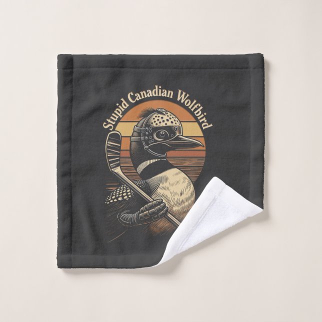 Oiseau loup canadien stupide (Gant de toilette)