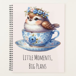 Oiseau mignon en Floral Teacup Cottagecore Art
