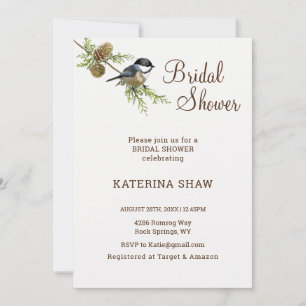 Oiseau Nature Invitation nuptiale douche