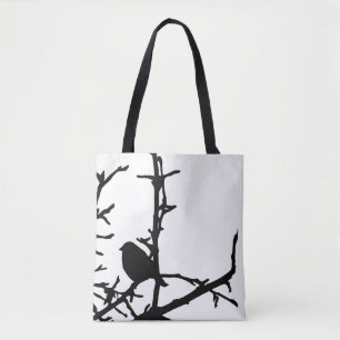 Oiseau noir et blanc dans le Sac fourre-tout anima