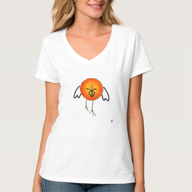 OISEAU, OISEAU ORANGE. T-shirt (Devant)