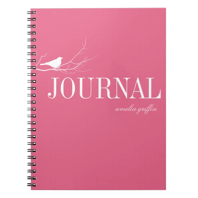 Oiseau perché sur la branche d'arbre journal perso (Devant)