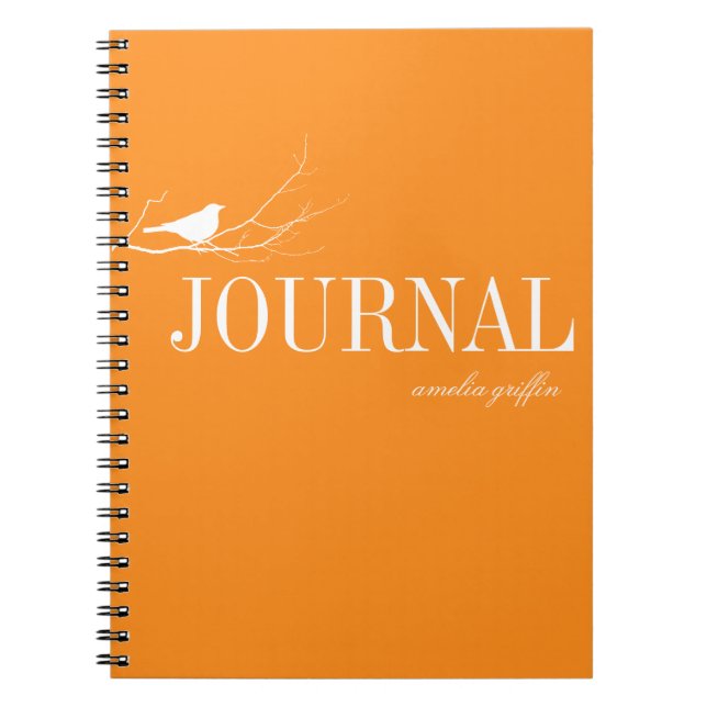 Oiseau perché sur une branche d'arbre journal pers (Devant)