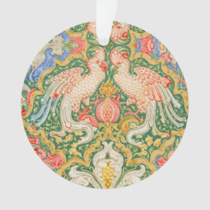 Oiseau perroquet et paon d'art ancien de Walter Cr